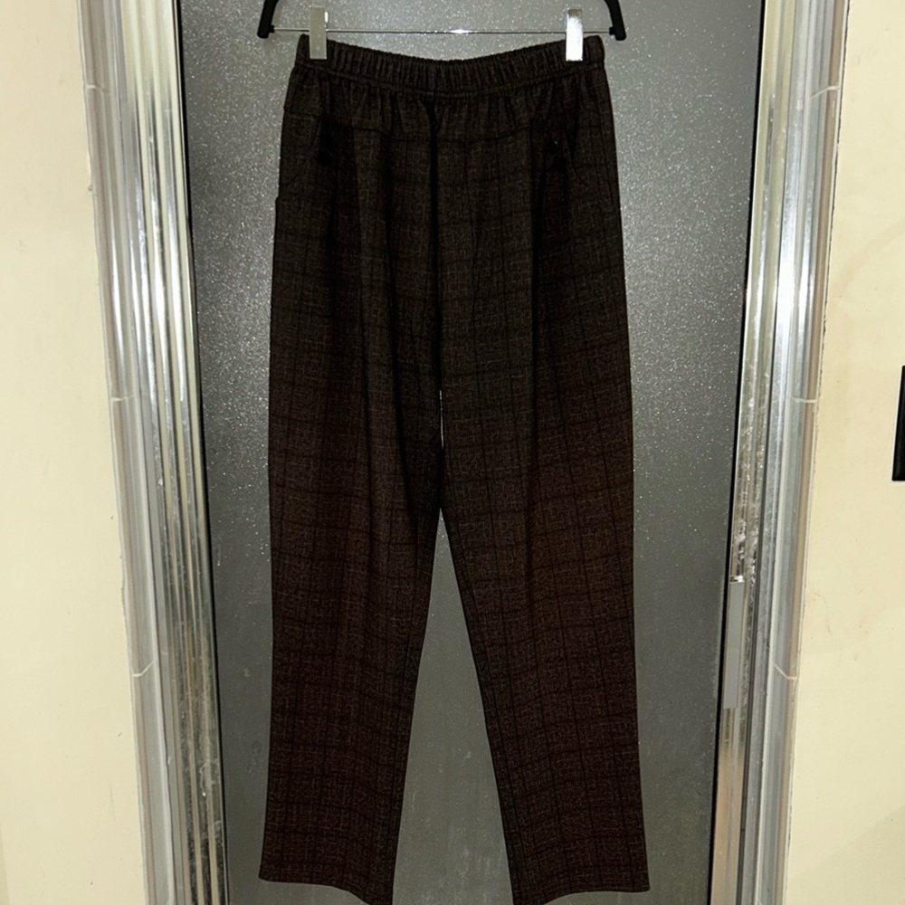 Brown Plaid Pants